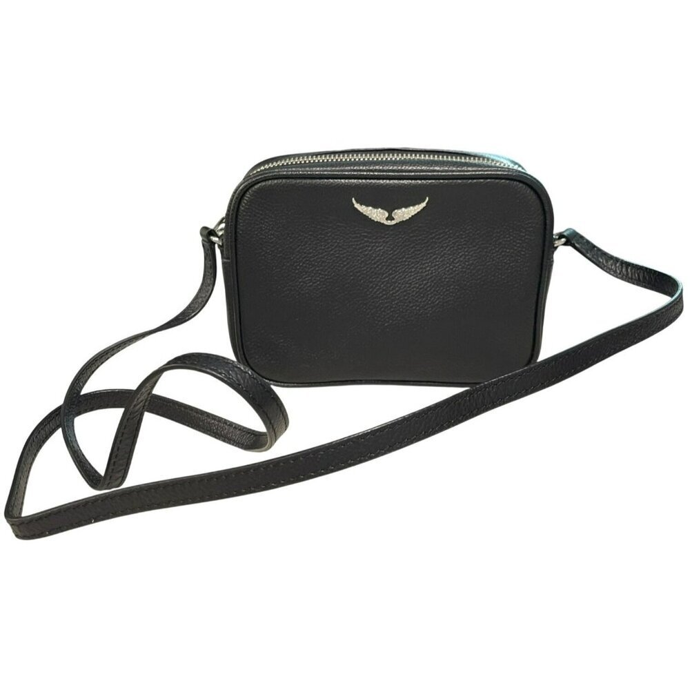 Zadig & Voltaire Boxy Wings Black Leather Crossbody Bag NWT